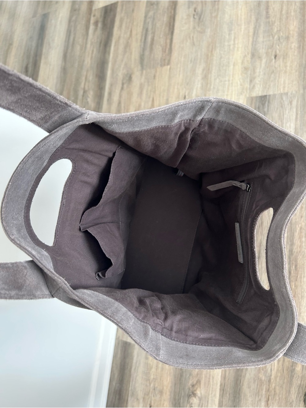 Free People Gray Suede Caravan tote bag - Picture 7 of 8